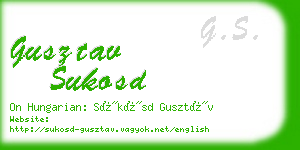 gusztav sukosd business card